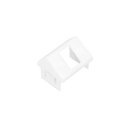 Adaptador para Placa de Pared CT, de una salida, Angulado, color blanco