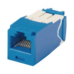 Conector Jack RJ45 Estilo TG, Mini-Com, Categoría 6A, de 8 posiciones y 8 cables, Color Azul