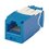 Conector Jack RJ45 Estilo TG, Mini-Com, Categoría 6A, de 8 posiciones y 8 cables, Color Azul