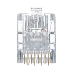 Plug RJ45 Cat5e, Para Cable UTP de Calibres 24-26 AWG, Chapado en Oro de 50 micras, Bolsa de 50 piezas