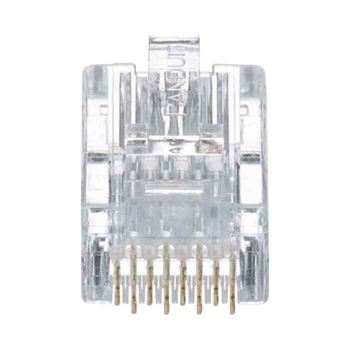Plug RJ45 Cat5e, Para Cable UTP de Calibres 24-26 AWG, Chapado en Oro de 50 micras, Bolsa de 50 piezas