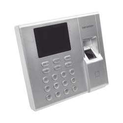 Terminal de Control de Acceso y Asistencia compatible con APP Hik-Connect (P2P) / Lectura de Huella y de Tarjetas EM / Soporta hasta 1000 Huellas / Relevador para Chapa / Software iVMS4200