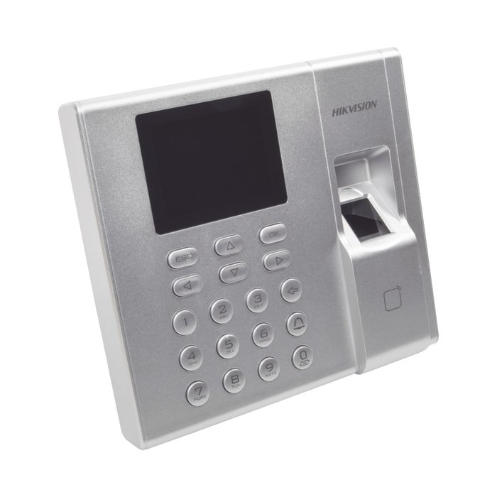 Terminal de Control de Acceso y Asistencia compatible con APP Hik-Connect (P2P) / Lectura de Huella y de Tarjetas EM / Soporta hasta 1000 Huellas / Relevador para Chapa / Software iVMS4200
