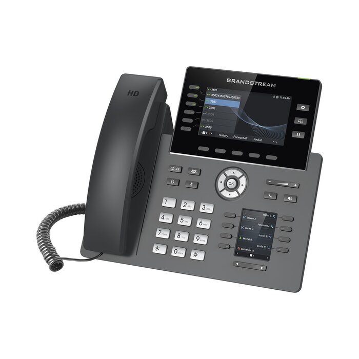 Teléfono IP de alta calidad, con 6 líneas y 6 cuentas SIP con puertos Gigabit