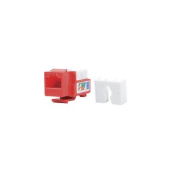 Módulo Jack Keystone Cat5e con terminación 110 (Punchdown) para faceplate - Color Rojo