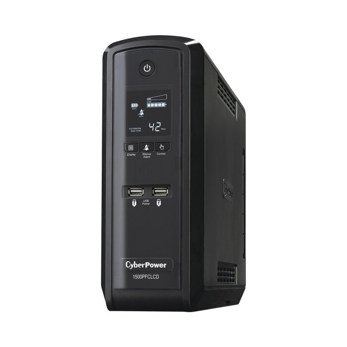 UPS de 1500 VA/900 W, Topología Línea Interactiva, Entrada 120 Vca NEMA 5-15P, Onda Senoidal Pura, Tipo Torre, Con 10 Tomas NEMA 5-15R