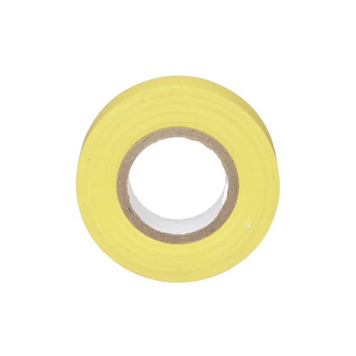 Cinta Eléctrica para Aislar, de PVC, Uso General, Grosor de 0.18mm (7 mil), Ancho de 19mm, y 20.12m de Largo, Color Amarillo
