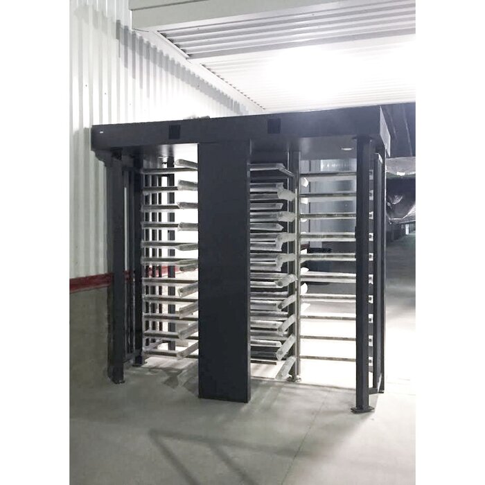 Torniquete Doble / Cuerpo Completo / Interior/Exterior / 100% Acero con Pintura Gris / EJE CENTRAL de Acero Inoxidable / Acabado de Lujo / Alto Tráfico