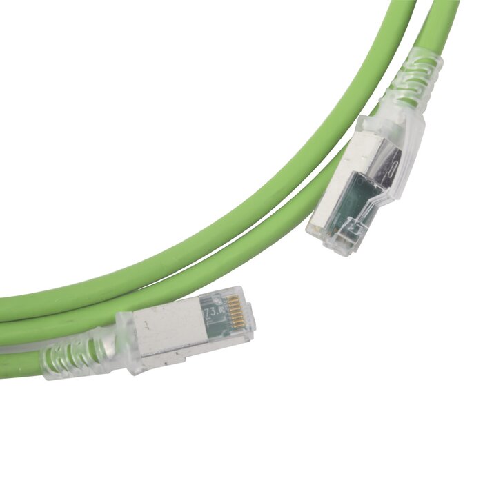 Patch Cord Z-MAX Cat6A S/FTP, CM/LS0H, 3ft, Color Verde, Versión Bulk (Sin Empaque Individual)