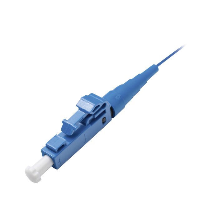 Pigtail de Fibra Óptica LC Simplex, Monomodo OS2 9/125, 900um, Color Azul, 2 Metros