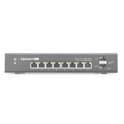 Switch EdgeMAX Administrable de 8 Puertos Gigabit con PoE+/PoE Pasivo 24V + 2 Puertos SFP, 150 W