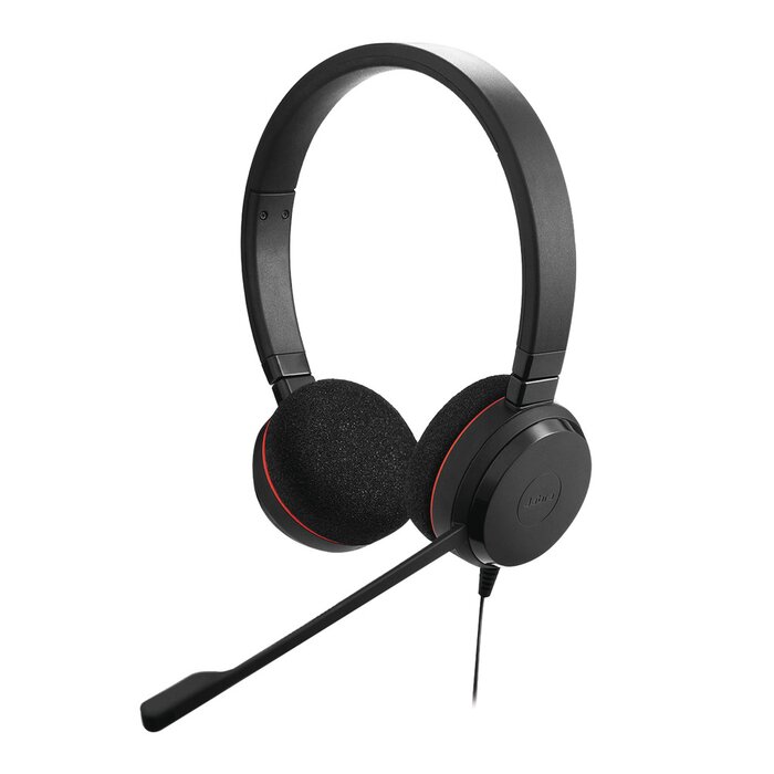 Jabra Evolve 20 DUO con conexión USB, micrófono con cancelación de ruido de ultima generación, configuración Plug and Play (4999-829-209)
