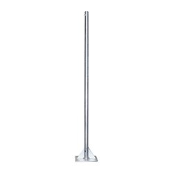 Mástil de 2 metros de 2" Diámetro, con Opresor, Base Soldada . Galvanizado por Inmersión en Caliente.