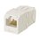 Conector Jack RJ45 Estilo TG, Mini-Com, Categoría 6, de 8 posiciones y 8 cables, Color Blanco Mate