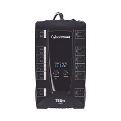 UPS de 750 VA/450 W, Topología Línea Interactiva, Entrada 120 Vca NEMA 5-15P, Tipo Gabinete Compacto, Con 12 Tomas NEMA 5-15R