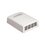 Caja de Montaje en Superficie, Para 4 Módulos Keystone, Color Blanco Mate