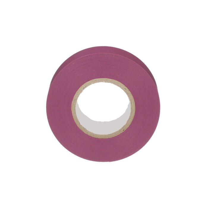Cinta Eléctrica para Aislar, de PVC, Uso General, Grosor de 0.18mm (7 mil), Ancho de 19mm, y 20.12m de Largo, Color Violeta