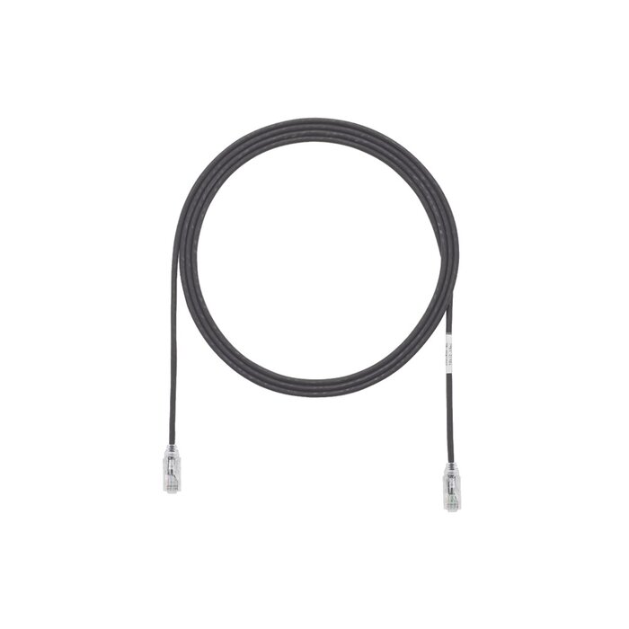 Cable de Parcheo TX6, UTP Cat6, Diámetro Reducido (28AWG), Color Negro, 3ft