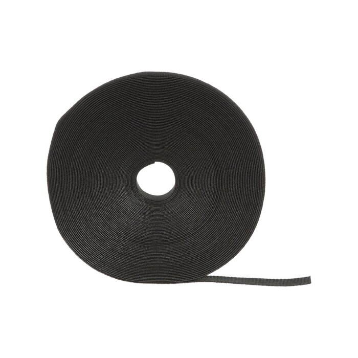 Rollo de Cinta de Contacto, de 75 Pies (22.9m) de Largo, 19.1 mm de Ancho, Color Negro