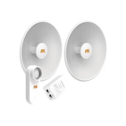 Kit de 2 radios C5X con antenas N5-X25-2PACK (25 dBi), rango de frecuencia extendida (4.9 a 6.4 GHz), incluye inyector POE
