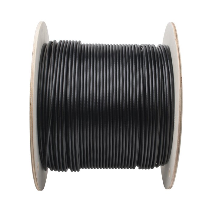Bobina de Cable UTP de 4 Pares, Pan-Net, Para Exterior con Gel, Cat6 (23 AWG), Industrial para Climas Extremos, Color Negro, 305 m