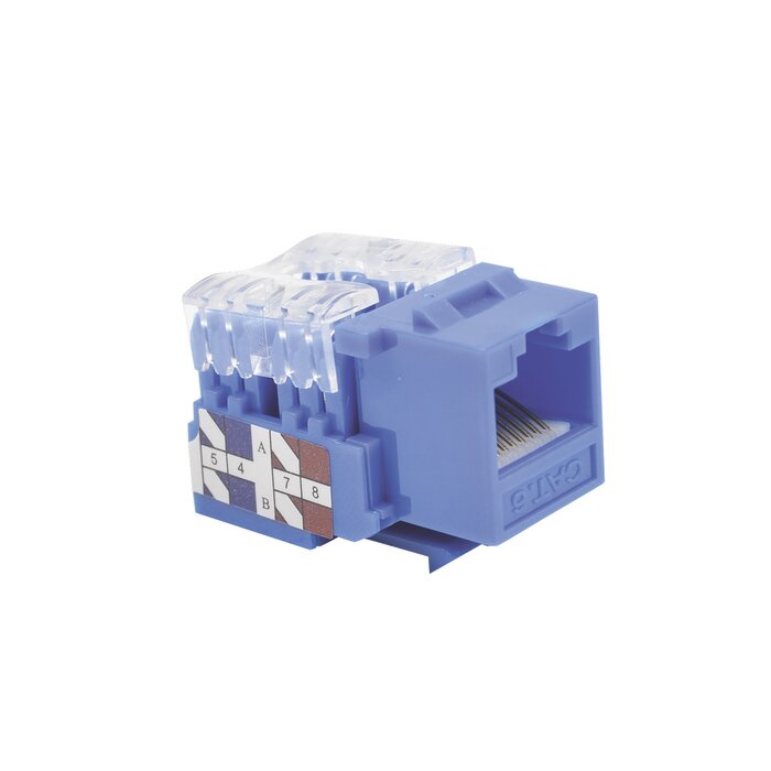 Módulo Jack 110 Cat6, Keystone para faceplate - Color Azul