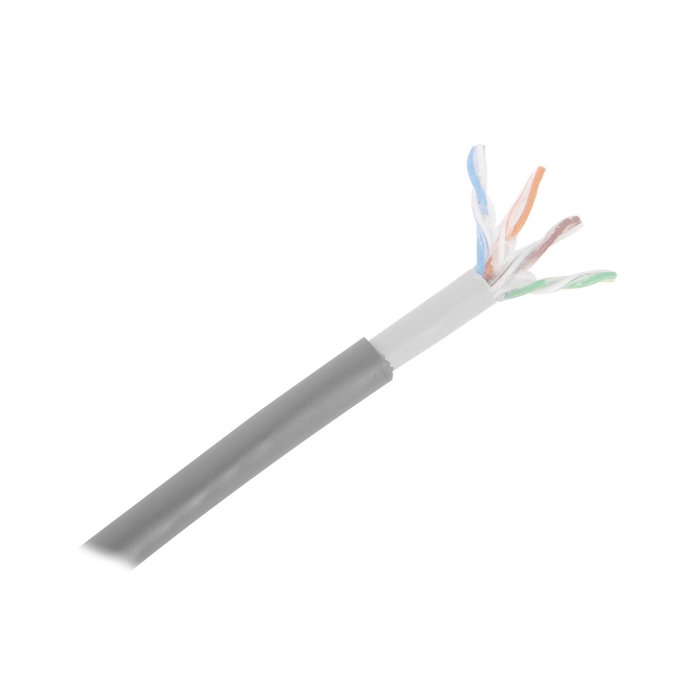 Bobina de cable de 305 m, Cat5E, con gel, para intemperie, doble forro extrema humedad, bajo tierra, UL, color negro para aplicaciones en CCTV, y redes de alta velocidad.