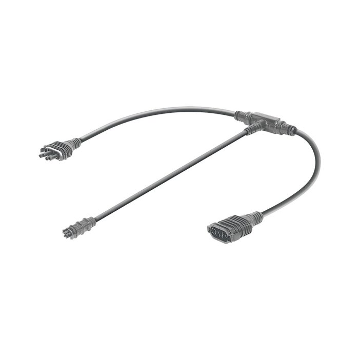 Cable troncal "Y". conecta paneles y dispositivos tales como microinversor y sistema de monitoreo en un conjunto.