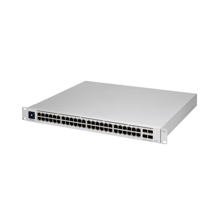 UniFi Switch USW-Pro-48-POE Gen2, Capa 3 de 48 puertos PoE 802.3at/bt + 4 puertos 1/10G SFP+, 600W, pantalla informativa