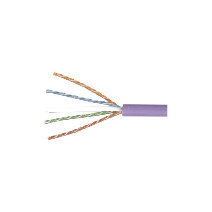 Bobina de Cable UTP Reelex, de 4 pares, Alto Desempeño Cat6, LS0H (Bajo humo, cero halógenos), Color Violeta, 23 AWG, 305m