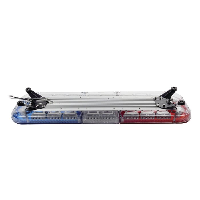 Barra de luces LED de 46" Rojo/Azul con Control de tráfico en color Ámbar, Ideal para Equipar Unidades de Vialidad