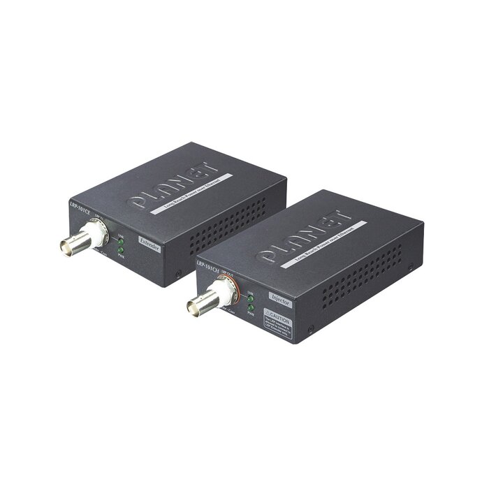 Kit Transmisor y Receptor PoE de Largo Alcance sobre Coaxial hasta 1km