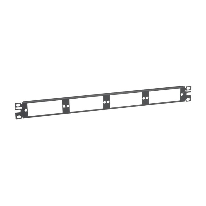 Patch Panel de Fibra Óptica, Para 4 Placas Acopladras FAP o FMP, Color Negro, 1UR