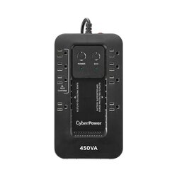 UPS de 450 VA/260 W, Topología Standby con Modo Ahorrador ECO, Entrada 120 Vca NEMA 5-15P, Con 8 Tomas NEMA 5-15R