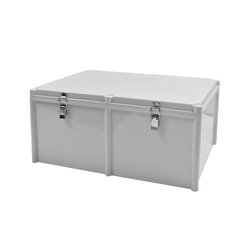 Gabinete Plástico para Exterior (IP65) de 560 X 380 x 265 mm Cierre por broche.