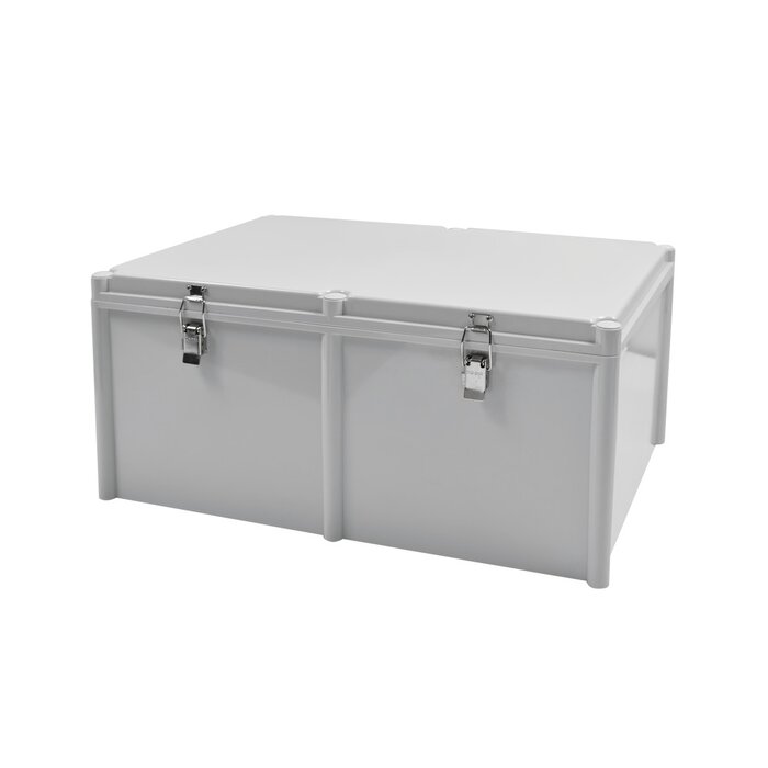 Gabinete Plástico para Exterior (IP65) de 560 X 380 x 265 mm Cierre por broche.