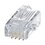 Plug RJ45 Cat5e, Para Cable UTP de Calibres 24-26 AWG, Chapado en Oro de 50 micras, Bolsa de 50 piezas