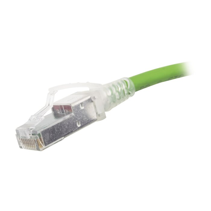 Patch Cord Z-MAX Cat6A S/FTP, CM/LS0H, 7ft, Color Verde, Versión Bulk (Sin Empaque Individual)