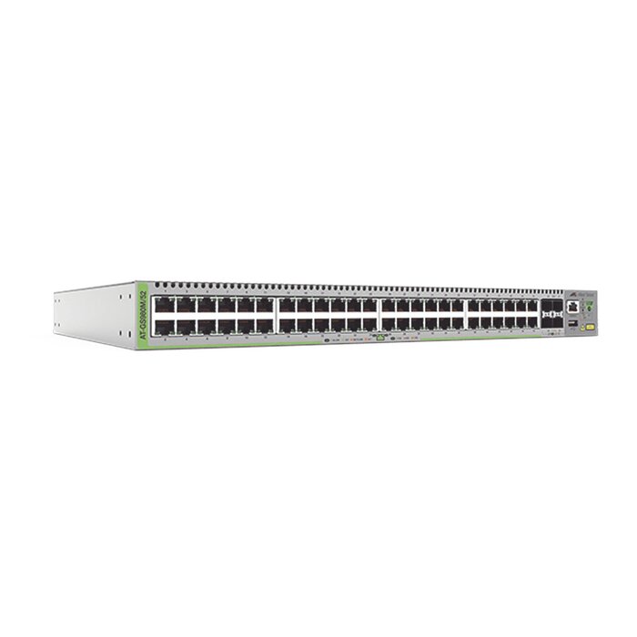 Switch Administrable CentreCOM GS980M, Capa 3 de 48 puertos 10/100/1000Mbps + 4 SFP Gigabit
