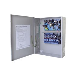 Fuente de poder ALTRONIX de 12 Vcd @ 10 Amper, para control de acceso, 8 salidas de control, con capacidad de respaldo; voltaje de entrada : 115 Vca