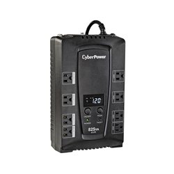 UPS de 825 VA/450 W, Topología Línea Interactiva, Entrada 120 Vca NEMA 5-15P, Tipo Gabinete Compacto, Con 8 Tomas NEMA 5-15R