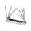 Juego de 8 llaves hexagonales Torx® tipo navaja, estuche metálico.