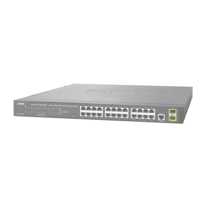 Switch Administrable de 24 puertos 10/100/1000T + 2 puertos SFP 100/1000X