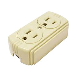 Contacto Dúplex 127 Vca, 15 A Max. Para Sobreponer (Sin perforar la superficie).