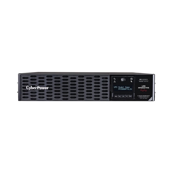 UPS de 3000 VA/3000 W, Topología Línea Interactiva, Entrada 120 Vca NEMA L5-30P, Onda Senoidal Pura, Torre o Rack de 2 UR, Con 8 Tomas 5-20R y 1 L5-30R