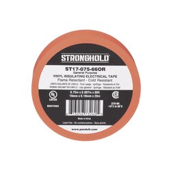 Cinta Eléctrica para Aislar, de PVC, Uso General, Grosor de 0.18mm (7 mil), Ancho de 19mm, y 20.12m de Largo, Color Rojo