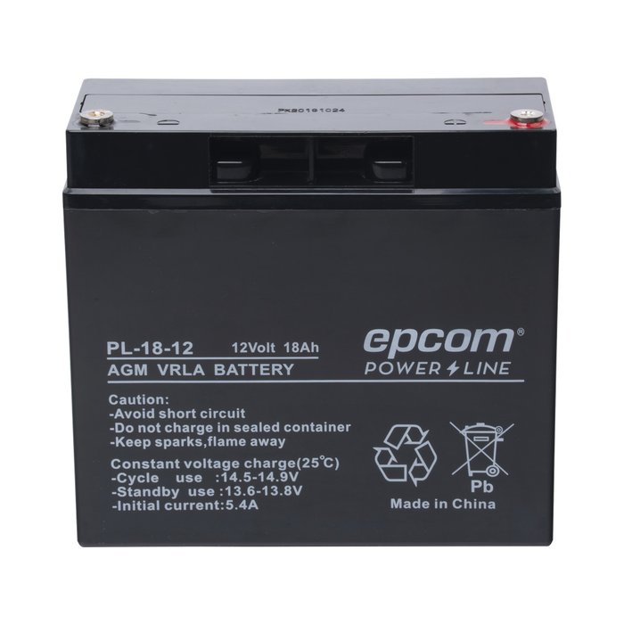 Batería con Tecnología AGM / VRLA, 12 Vcd, 18 Ah. terminal de tornillo HEX
