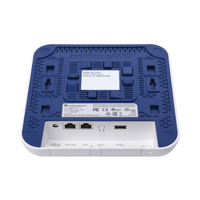 Access Point WiFi cnPilot e600 Indoor para alta cobertura y densidad de usuarios, Doble Banda, Wave 2, MU-MIMO 4X4, antena Beamforming Omnidireccional, hasta 512 clientes