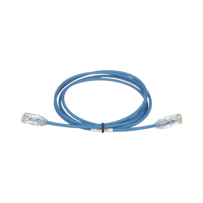 Cable de Parcheo TX6, UTP Cat6, Diámetro Reducido (28AWG), Color Azul, 7ft