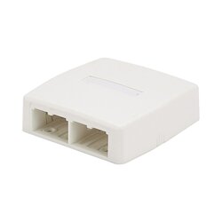 Caja de Montaje en Superficie, Para 4 Módulos Mini-Com, Color Blanco Mate